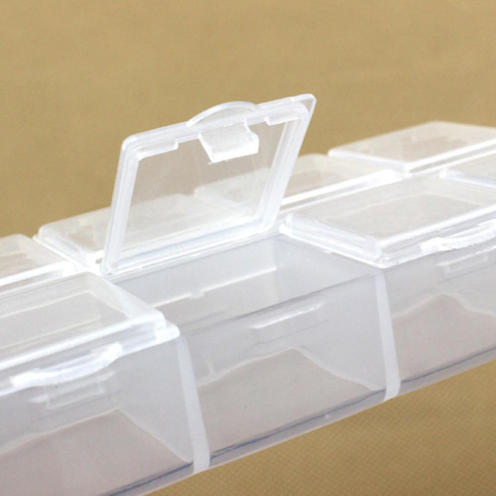 1PC Removable Divider Clear Plastic Storage Box Portable Transparent Compartment Organizer Case For Jewelry Beads Hardware Parts