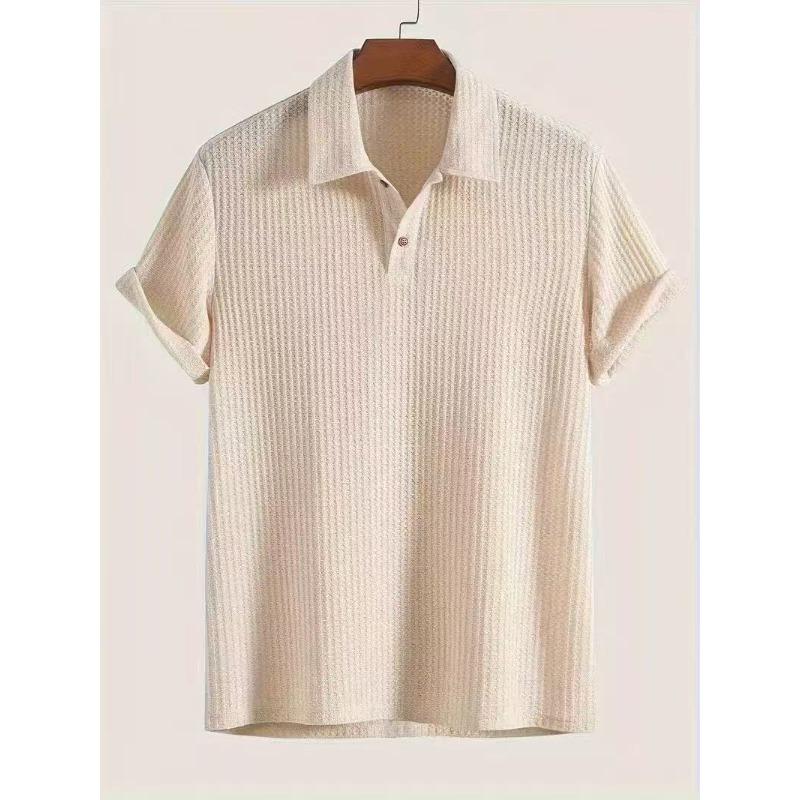 New men's summer polo shirt: short-sleeved, casual, versatile, breathable and skin-friendly