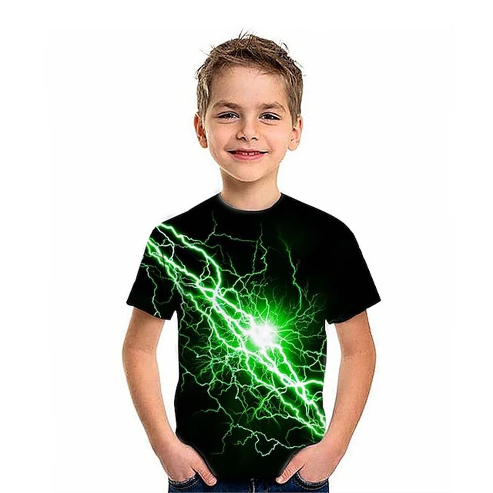 

Boys Girls T Shirt Clothes Summer Children s Clothing Funny Fluorescent 3D Printed Kids Boy Girl Casual Fashion Tees Tops 160