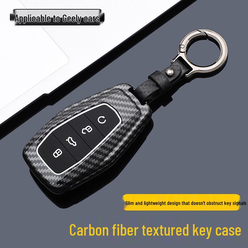 Étui pour clé pour modèles Geely: Emgrand, Xingyue, Boyue, Xingrui, Bin Yue, Bin Rui, Denim Galaxy - Coque de Protection avec Boucle