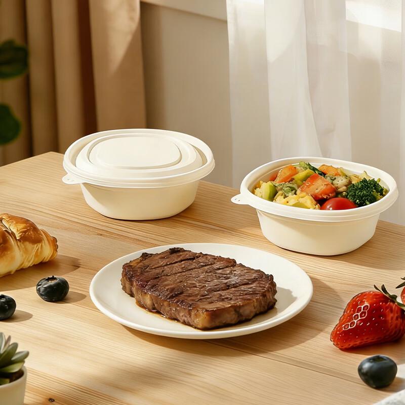 Jiwanggu 1500ml Biodegradable Corn Starch Disposable Lunch Box with Lid