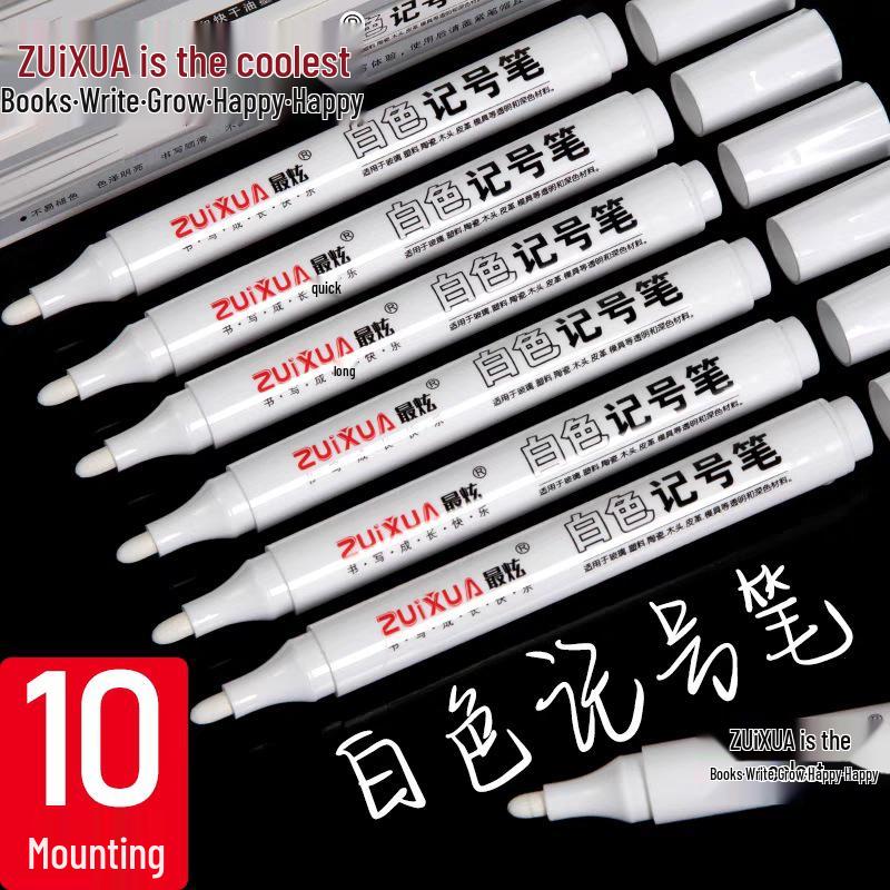 Quick-Drying Waterproof Oil-Based Dual Tip Marker Pen with Large Capacity and Non-Fading Broad Tip