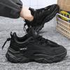 Spring Men's Shoes New Breathable Shoes Men's Trend Versatile Black Sports Shoes Casual Platform Shoes