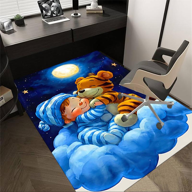 

1PC Baby Tiger Non-Slip Floor Carpet Compatible for Office&Living Room&Bedroom&Dining room - Soft & Pattern, Vibrant Colors-H0360 60cm by 90cm