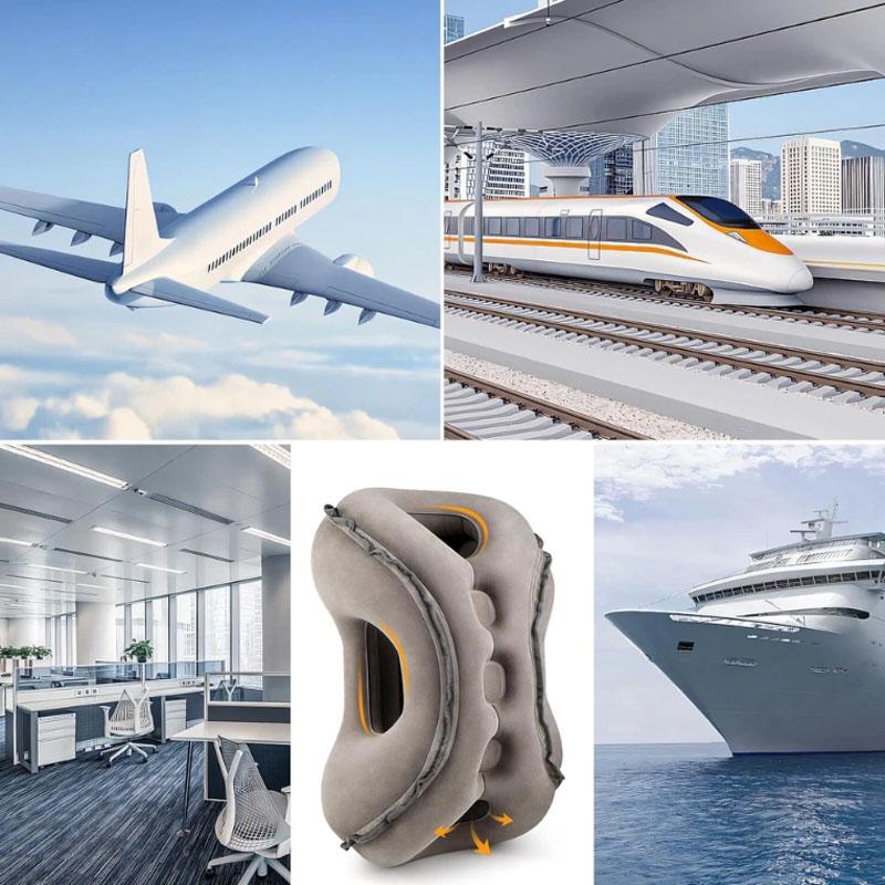 Inflatable Travel Pillow for Airplane Support Head Inflatable Pillow Neck Pillow
