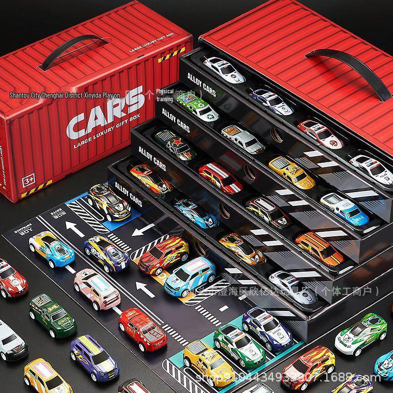 Douyin Inertia Car Gift Set: 48 Diecast Alloy Cars in Premium Box