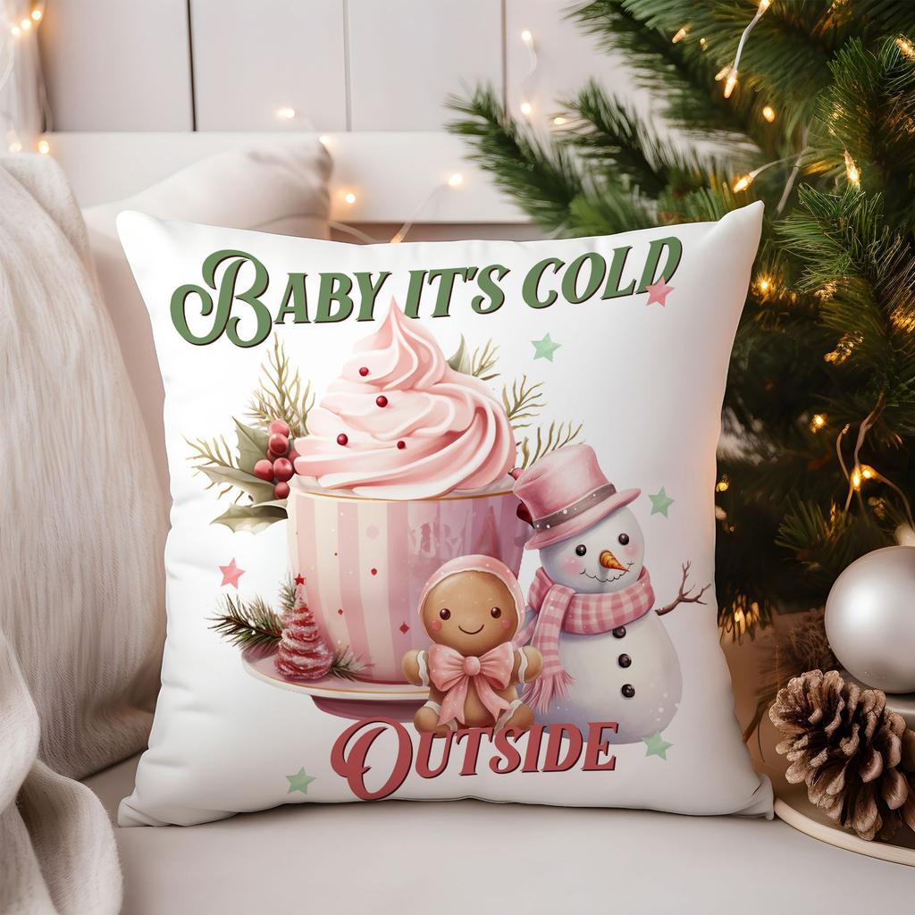 Popular Christmas Pillowcase Office Seat Cushion Home Bedside Pillowcase