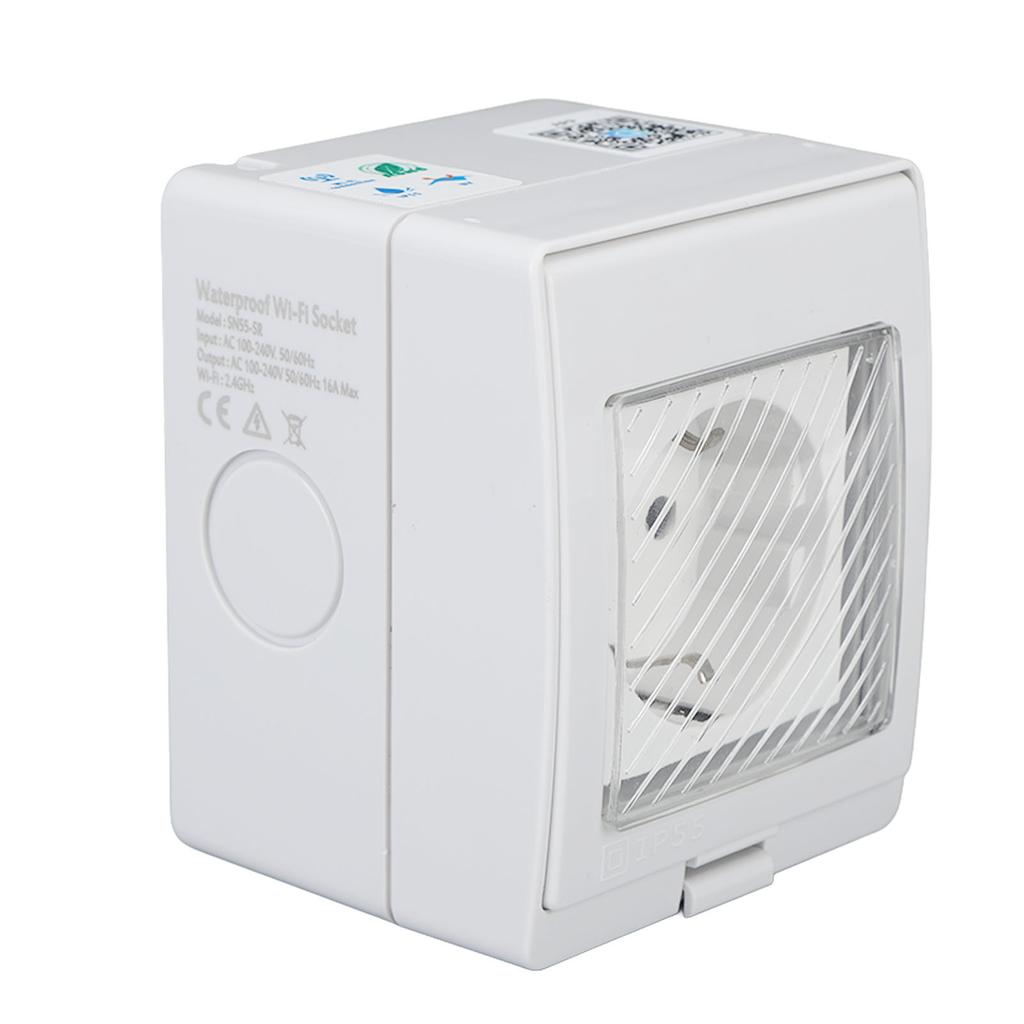 WLAN Smart Steckdose PC ABS IP55 Wasserdicht APP Fernbedienung Steckdose für Badezimmer Außenbereich