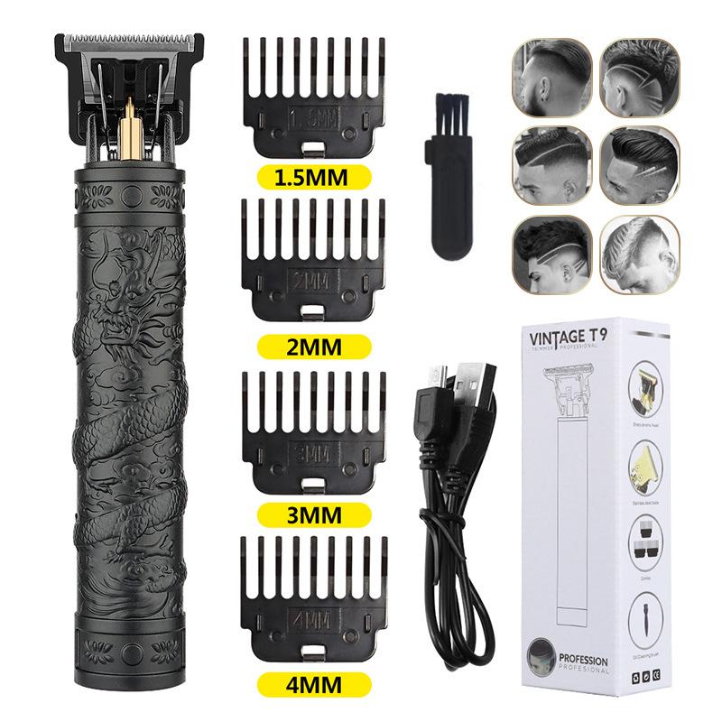 Hot Sale Vintage T9 Hair Cutting Machine Men's Electric Shaver Rechargeable Hair Trimmer Beard Clipper Barber Hair Cut