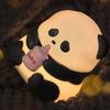 Cute Panda Silicone Lamp USB Rechargeable Timing Pat Sensor LED Night Light Bedside Decor Kids Birthday Gift