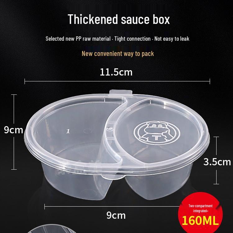 Thai Box Me Disposable Sauce Cup with Lid - Takeaway Packaging for Dipping, Seasoning, and Pickled Vegetables