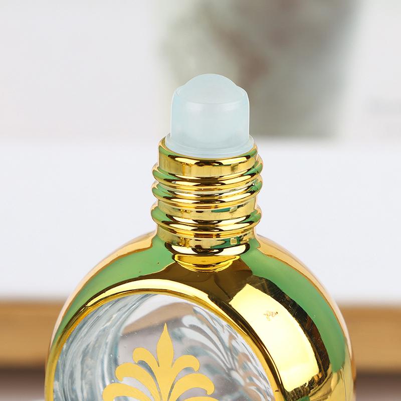 10Ml Portable Essential Oil Roller Bottle Gold Crown Shape Perfume Bottles