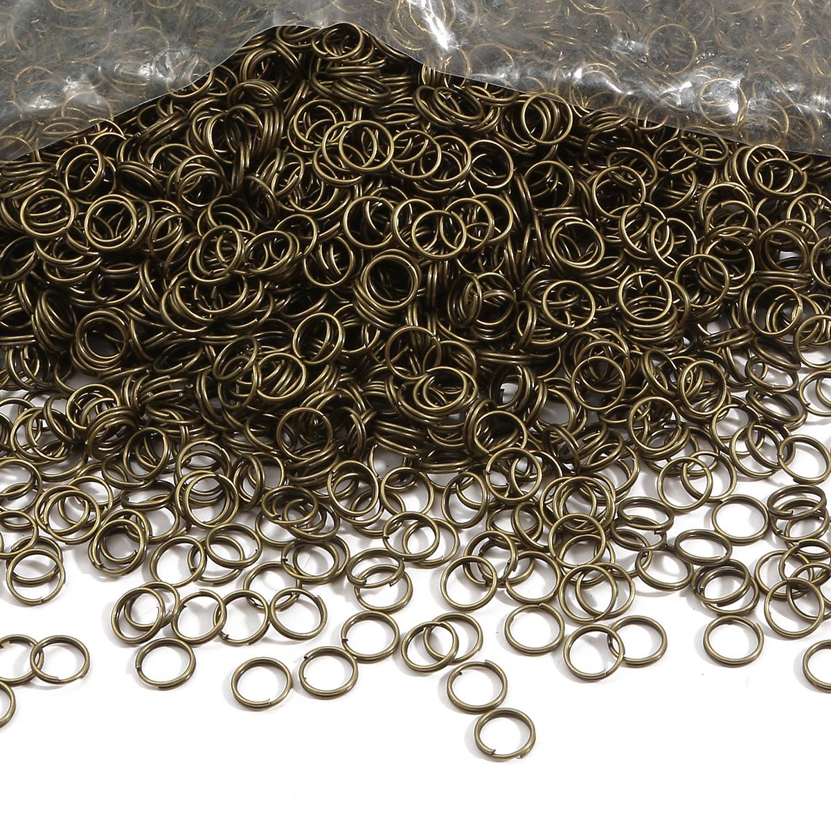 

200-500 шт. Залізне подвійне кільце для стрибка для DIY намиста, браслета, виготовлення ювелірних виробів, ремісничих аксесуарів 8mm 300pcs
