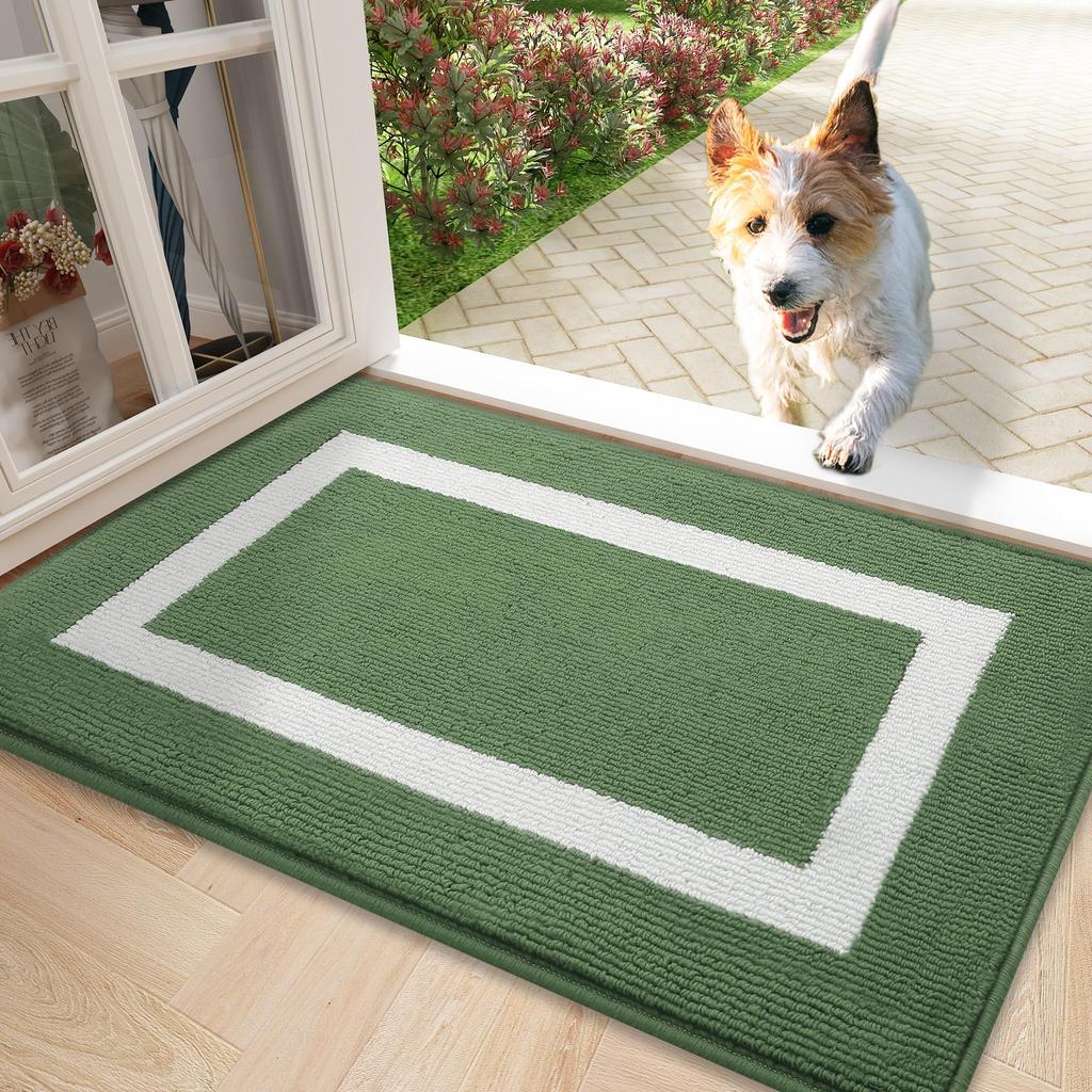 Olanly Indoor Door Mat Non-Slip Mat For Entryway Absorbent Resist Dirt Entrance Mat Washable Low-Profile Inside Floor Doormats