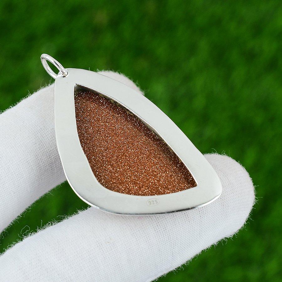 Sterling Silver Sun Sitara Stone Anniversary Engagement Bezel Wedding Pendant