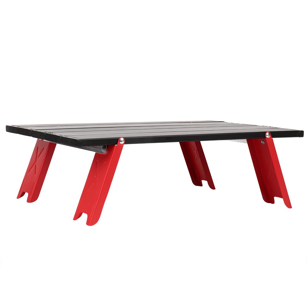 Mini Aluminum Alloy Picnic Table Lightweight Folding Table for Outdoor BBQ Backpacking Camping