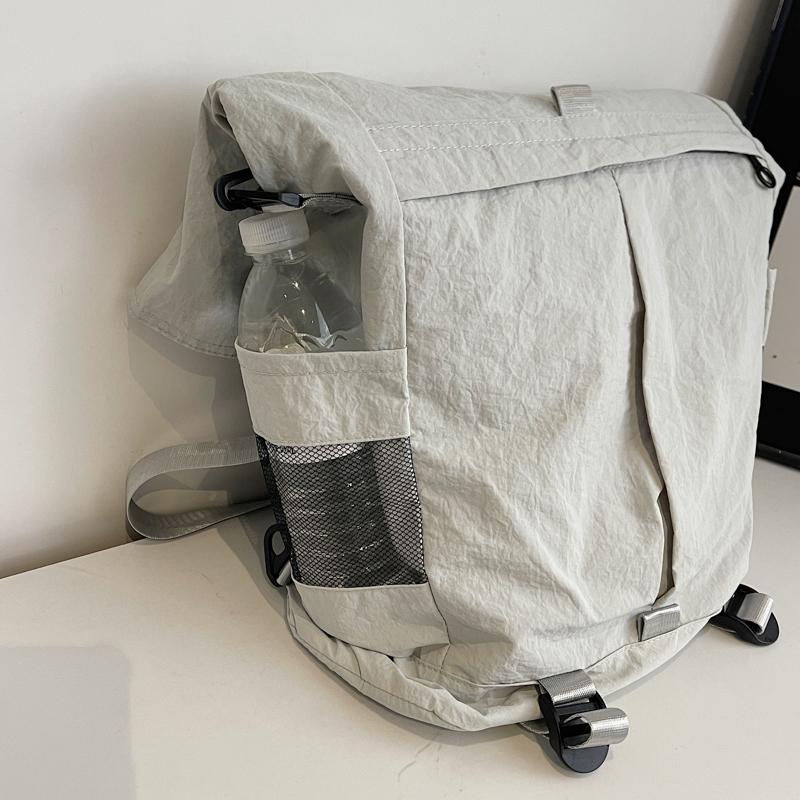 Nylon Bag Women's Large Capacity Multi-Use Shoulder Bag Student Crossbody Bag Solid Color Backpack