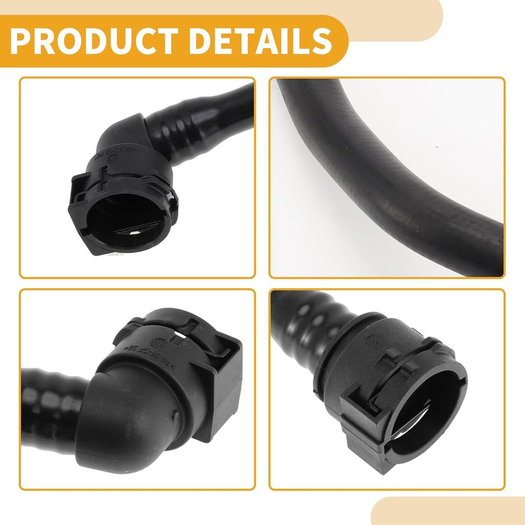 Kühlerschlauch Nr. A2465010058 Überlaufschlauch für Kühlmittelbehälter Einfüllrohr für Mercedes-Benz GLA250 2015-2020 Gummi Schwarz Gute Abdichtung