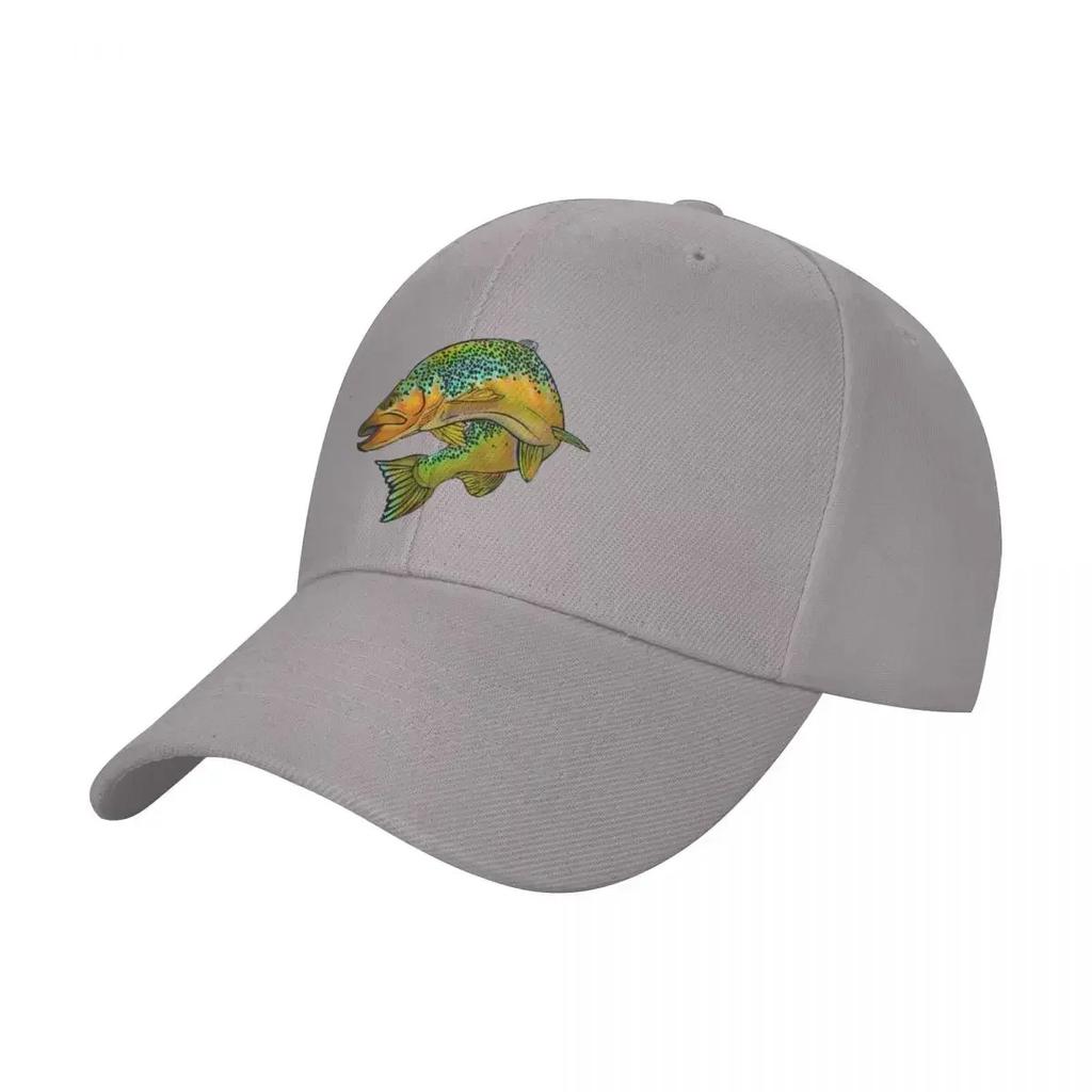 Digital Brown Trout Baseball Cap Trucker Cap foam party Hat Military Cap Unisex Snapback Women Beach Fashion Unisexs