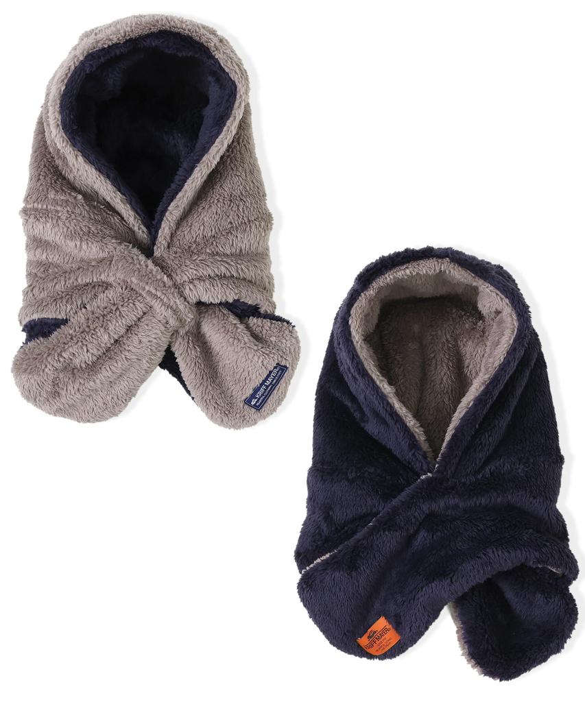 Cliff Mayer Ninja Hooded Boa Mocha Scarf, Reversible, Fabric, Unisex, Men's, Women's, Juniors, Kids, Medium,