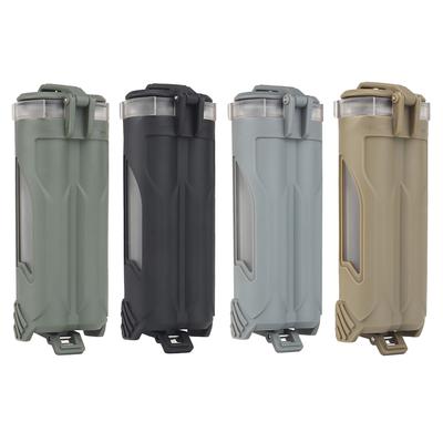 Battery Storage Box Waterproof Molle Battery Container Dustproof Double Hole for CR123/AAA/AA Portable Hunting MOLLE Equipment