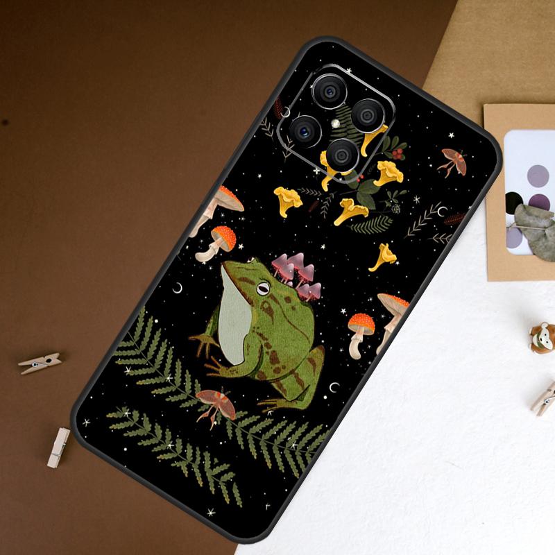 Vintage Retro Frog Mushrooms Phone Case For Honor 90 Lite 50 70 Magic 5 6 Pro 8X X6 X7 X8 X9 X8a X7a X6a X9b X9a Cover