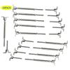10 Pairs Cable Railing Kit T316 Stainless Steel 1/8" for Wood Post Wood Easy System Angle 180° Adjustable Stairs Deck