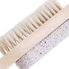 1 Pcs Foot Care Bristle Scrub Brush Wooden Handle Pumice Stone Remove Dead Skin