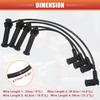 4 szt. Przewód świecy zapłonowej Kabel cewki zapłonowej Nr L81318140B do Mazda 6 2003-2005
