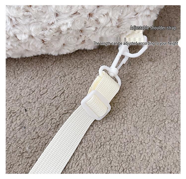 Large Capacity Cute Cartoon Lamb Wool Tote - Women's Autumn/Winter Japanese Backpack