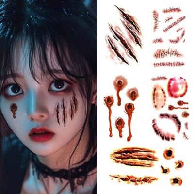 Halloween Tattoo Stickers, Tattoos That Disappear, Scars That Look Like They Were Copied