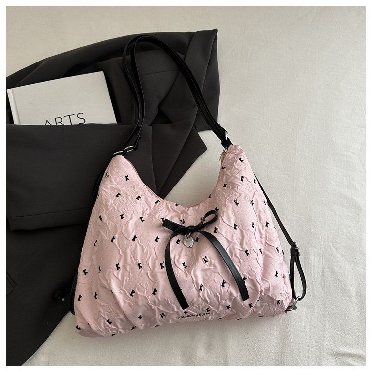New Large Capacity Bow-knot Bag Bew Fashion Casual Shopping Bag Simple Commuting Shoulder Tote Bag Elegant Shoulder Handbag