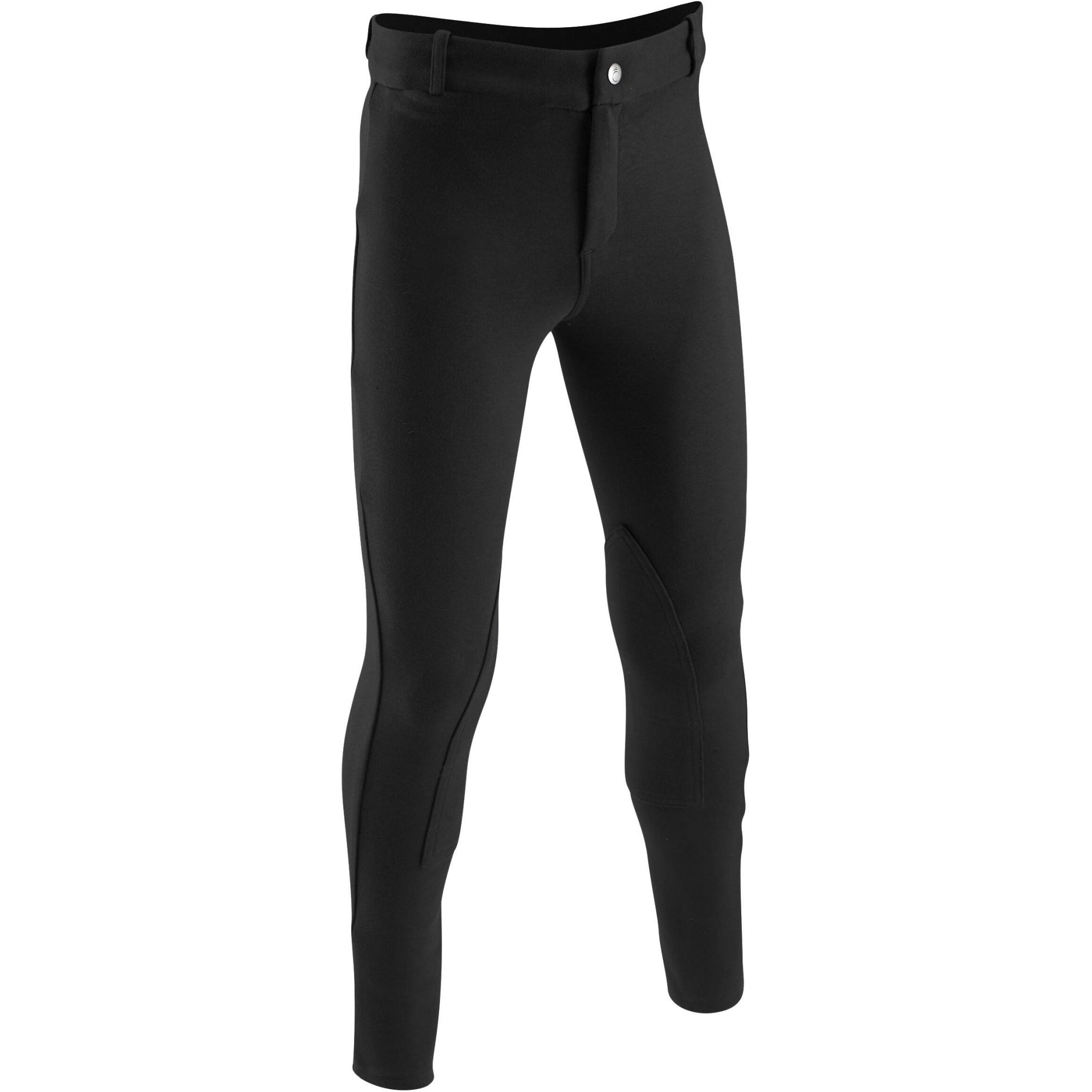 

Decathlon Knitted Sweatpants Comfortable Straight Solid Black Children s Style 6 чёрный