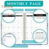 2025-2026 Planner Jul 2025 - Jun 2026 12 Month Daily Weekly Monthly Planner Floral Print Spiral Binding Notebook for Home Office School
