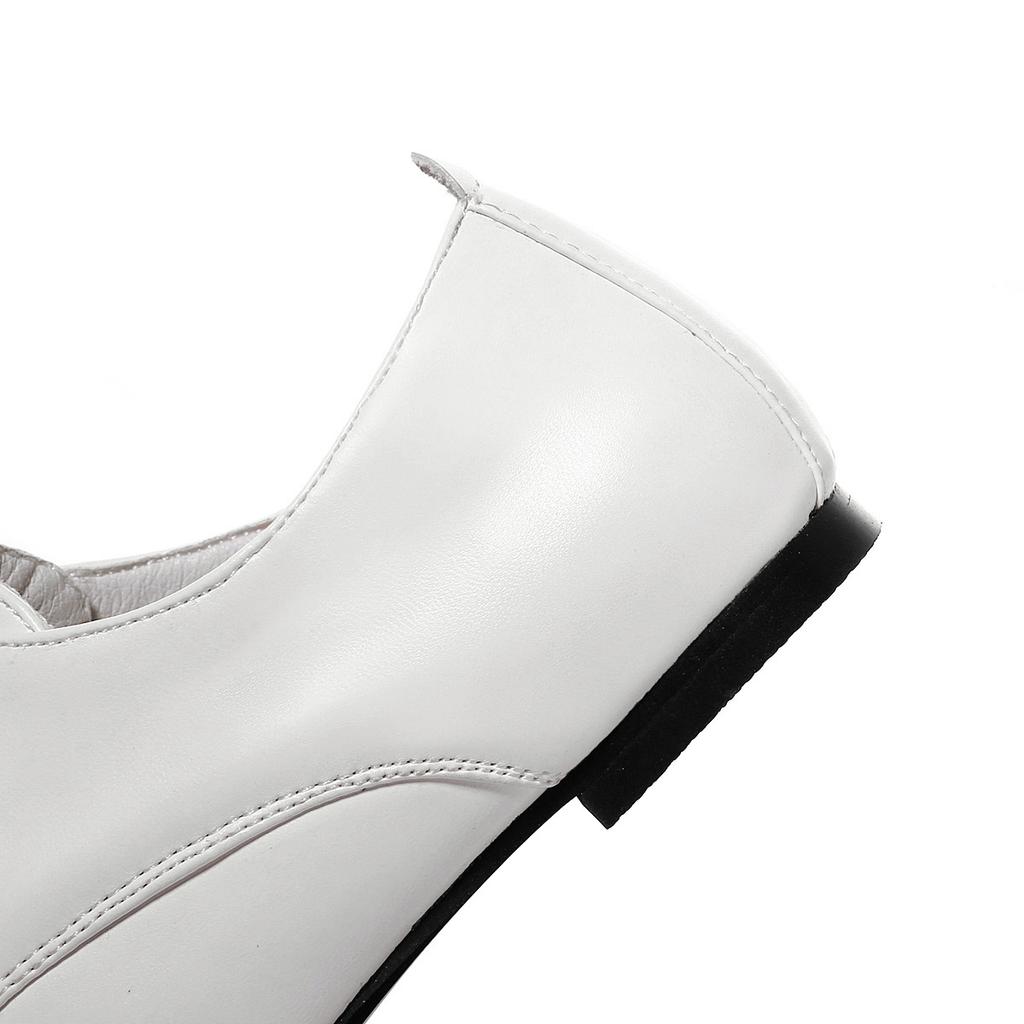Scarpe basse da donna a stringa moda stile college britannico casual scarpe basse comode taglie grandi a taglio basso