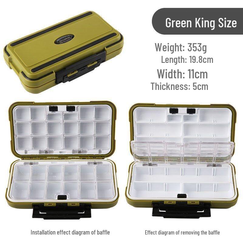 Tragbare Mehrzweck-Angelkasten mit Haken, Schnüren und Ködern