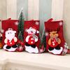 New Christmas Stocking Socks Gift Candy Bag Snowman Santa Elk Pattern Xmas Tree Hanging Ornament Party Home Fireplace Decoration