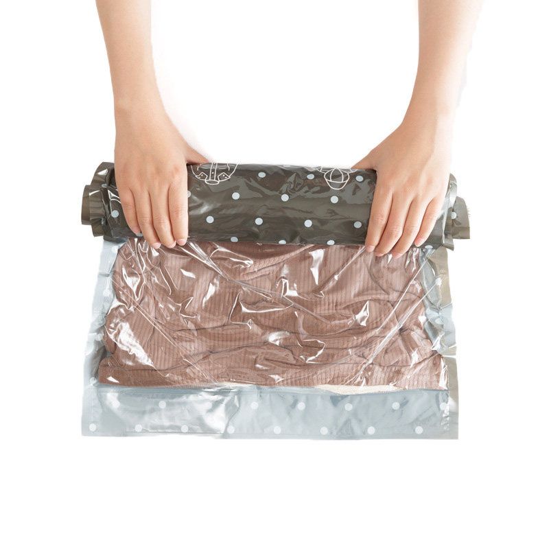 Hand-Rolled Compression Bag, Waterproof Clothing Storage Bag, Organizer Bag, down Jacket Travel Vacuum Storage Bag, No Need for Air Extraction