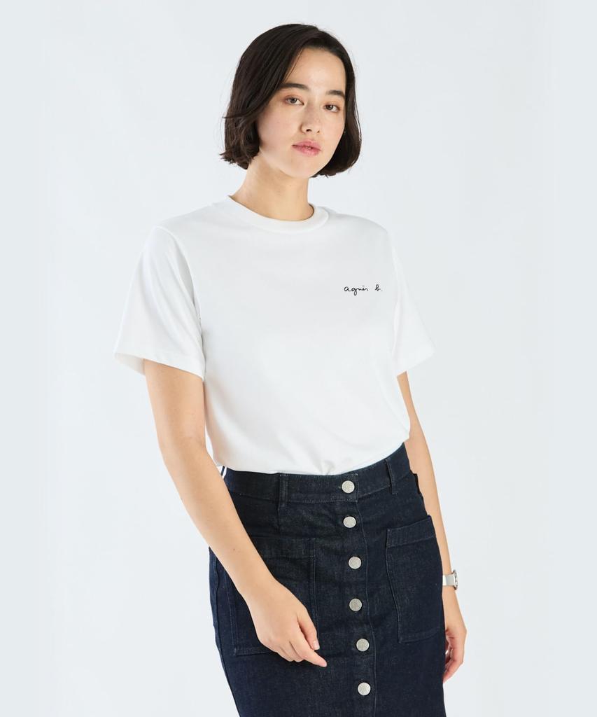 Agnes Logo S179 TS EAT5S179 White B. T-shirt Women's 3(L)