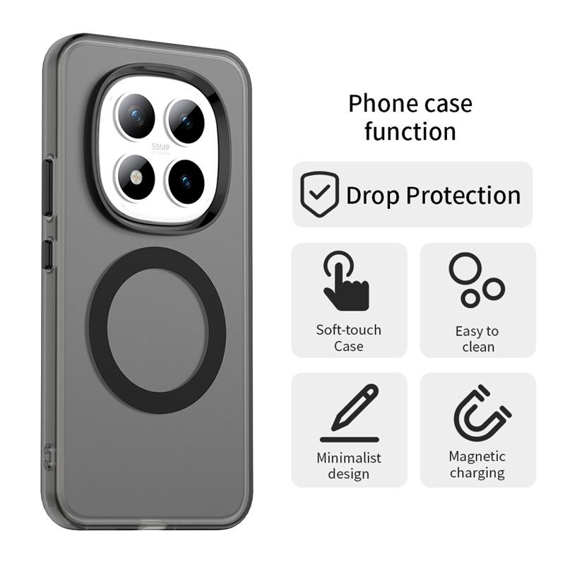 Magnetic Wireless Charging Case For Xiaomi Redmi Note 15 Pro 5G Pro+ Plus Fusion Cover Candy Colors Transparent Shell Fundas