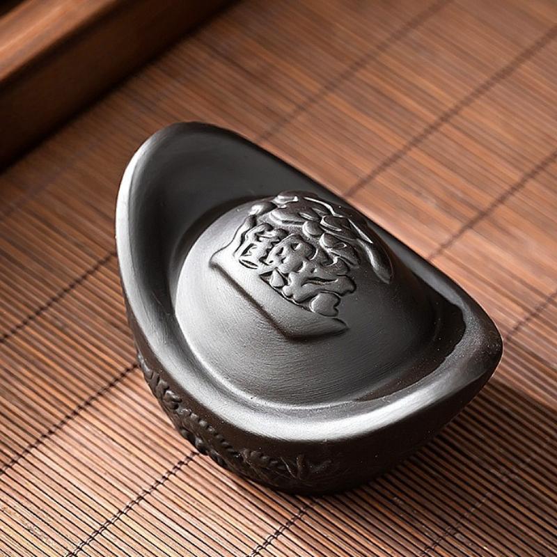 Changeable Color Tea Pet Purple Clay Tea Play Tea Pot Lid Tea Table Accessories Creative Wealth Bowl Tea Ceremony Decoration