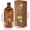 Mustard Hair Oil, Organic Cold Pressed Mustard Oil for Hair Growth, Eliminates Split Ends, Prevent Hair Loss, Restores Dry Damaged Hair fiuling