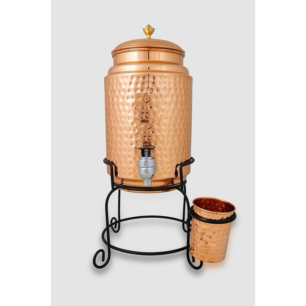 Butelka na wodę Copper, 1000 ml, zestaw 1, zielony nadruk (Pojemnik 5 litrów)