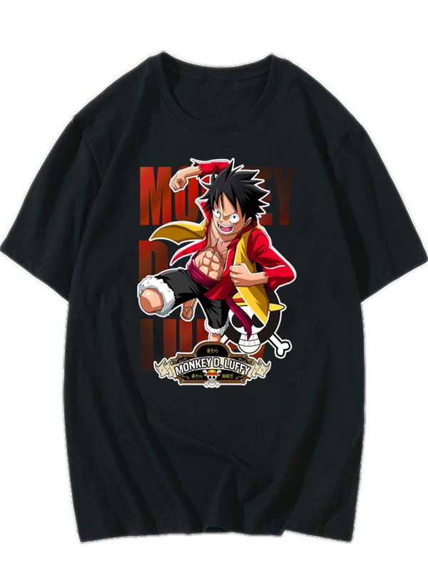 

2025 Новая Анимация ONE PIECE Совместная Футболка Японская Мужская Саурон Инс Бренд Прилив Свободная Летняя с Коротким Рукавом 4XL