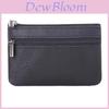 Genuine Leather Coin Purse For Women And Men With Zipper Key Card Storage Durable Wallets For Daily Use