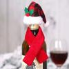Wine Bottle Scarf Hat Set Cute Sleeve Protector Christmas Bottle Covers For Gathering Dinner Restaurant Bar Travel Dinning Table