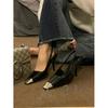 2024 Summer Black Stiletto Heels - One-Strap Sexy Niche Fairy Style Sandals