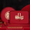 Red Wedding Toasting Tray: Tea, Fruit, Candy Dish – Wedding Supplies, Happy Tray by Wang Jin