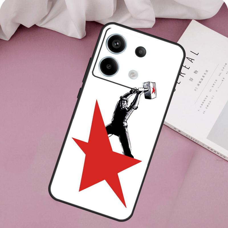 Red Soviet Union USSR Flag Case For Redmi Note 13 Pro Plus 9 10 11 12 Pro 10S 11S 12S Redmi 12 9C 10C 12C 13C Cover