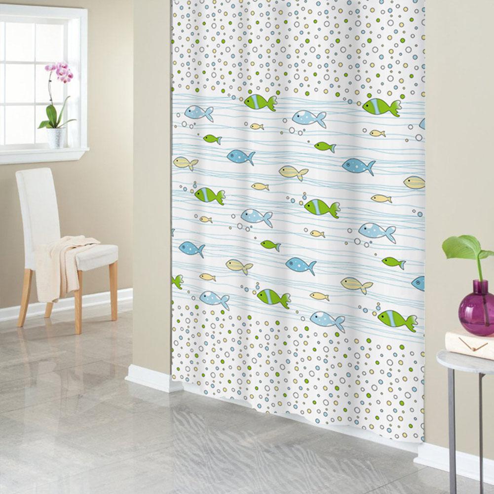 200x200CM Bathroom Curtain Fabric Shower Curtain Extra Wide & Long Waterproof PEVA With Hooks Bathroom Accessories